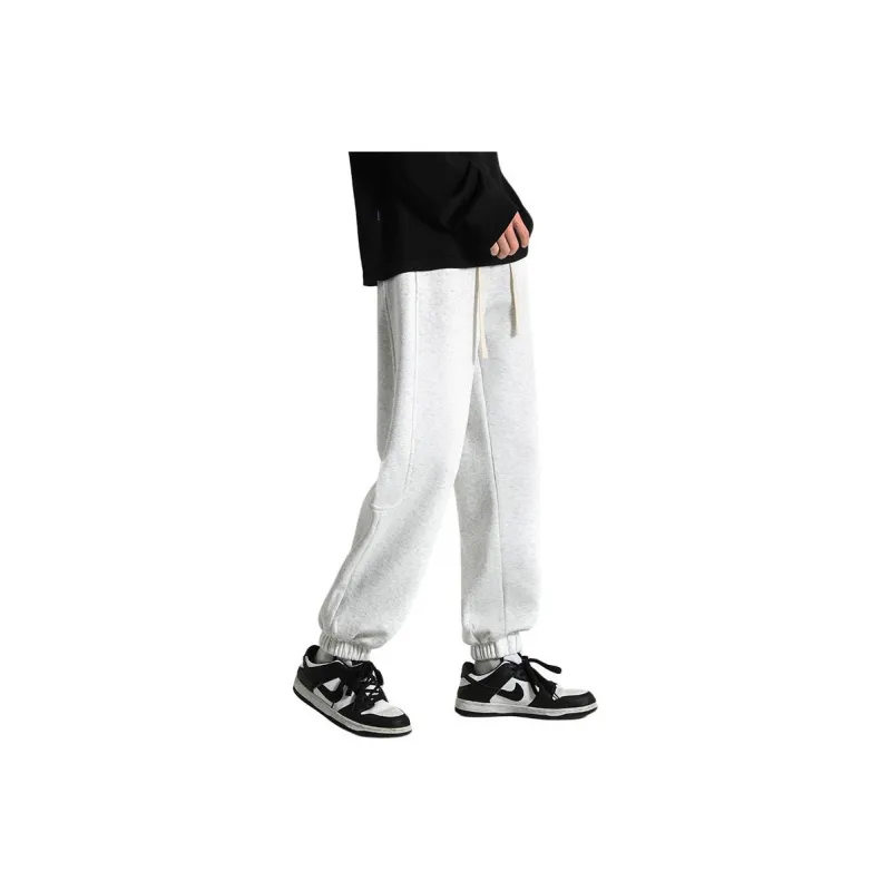ROSECREED Casual Pants Unisex White Heather Gray-0