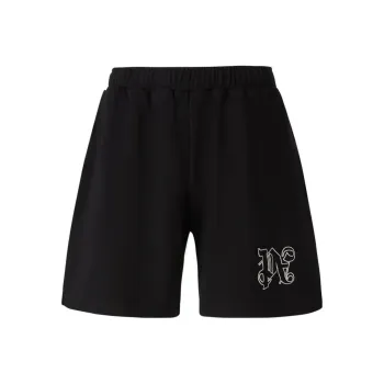 PALM ANGELS Logo Embroidered Bermuda Shorts