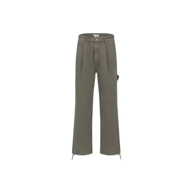 URBAN REVIVO Casual Pants Men's Coffee Brown-0