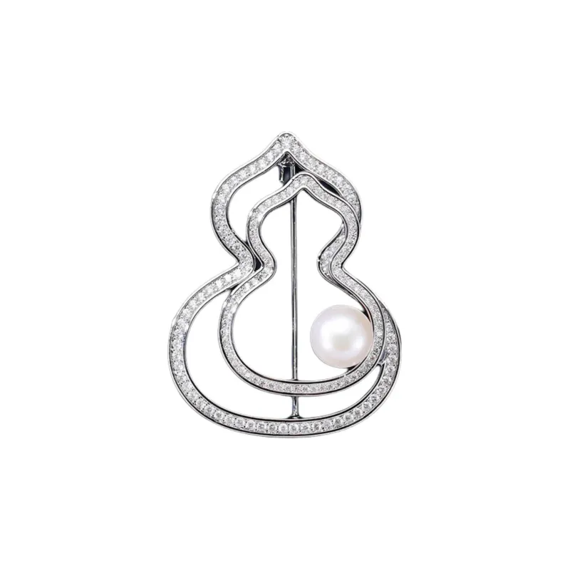 VIOLET Copper Alloy, Freshwater Pearl Brooches Unisex-3