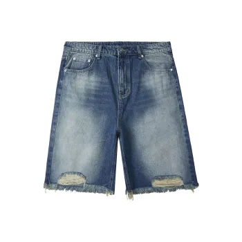 WAYNEXZAVIER Denim Shorts Men's Blue