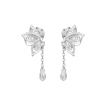 Zocai S999 Fine Silver Stud Earrings Women's