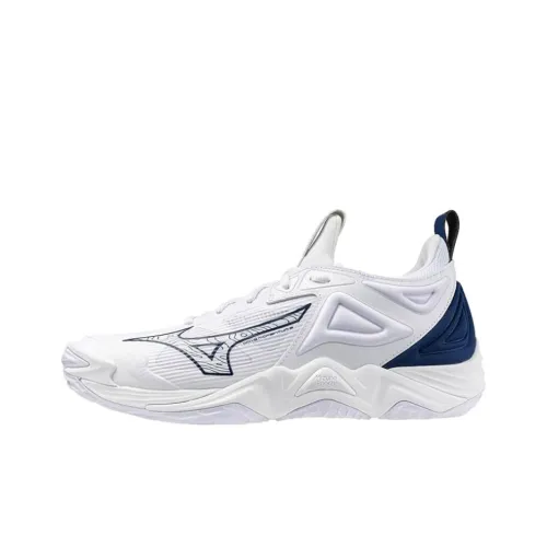 Mizuno Wave Momentum 3 Anti Slip Wear Resistant Low Top Training Shoes Unisex White