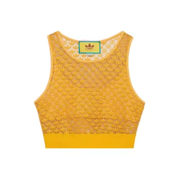 GUCCI X Adidas Gg Tulle Top Yellow