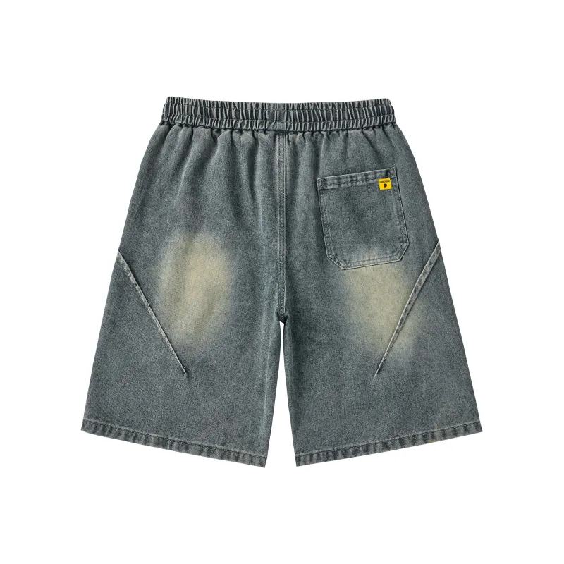 Ghost Mask Denim Shorts Unisex-6