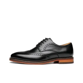 HAPPY DINO Dress Shoes Men Low Top Black