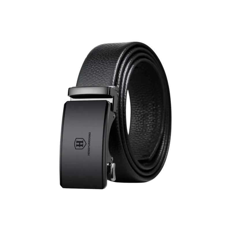 H YXIANG Cow Leather Belts Men's 3.5cm-0