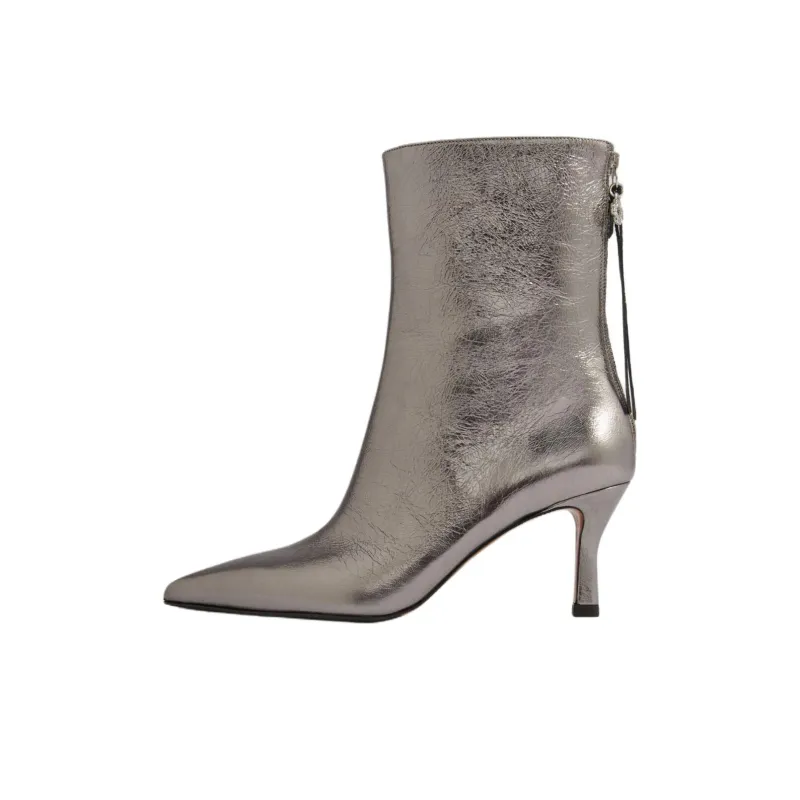 Maje Ankle Boots 7.5cm Women's Silver-0