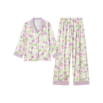 Shanghai Story Pajama Set Women's Flower Purple