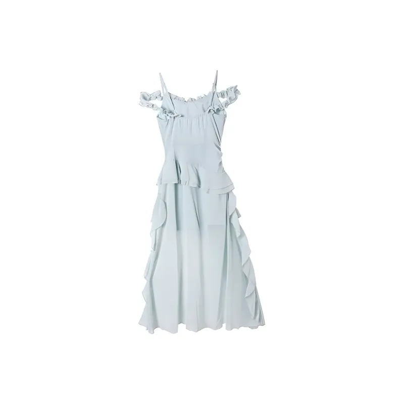 SECFLY OFFICIAL Slip Dress Women's Light Blue-1