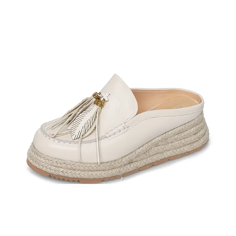 Su Yanjiao EVA Stitching Metal Fringe Closed Toe Slippers Women's-0