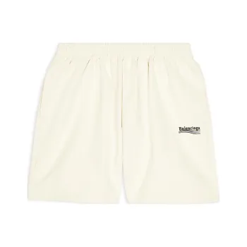 Balenciaga Political Campaign Casual Shorts Regular Fit Men's Ecru
