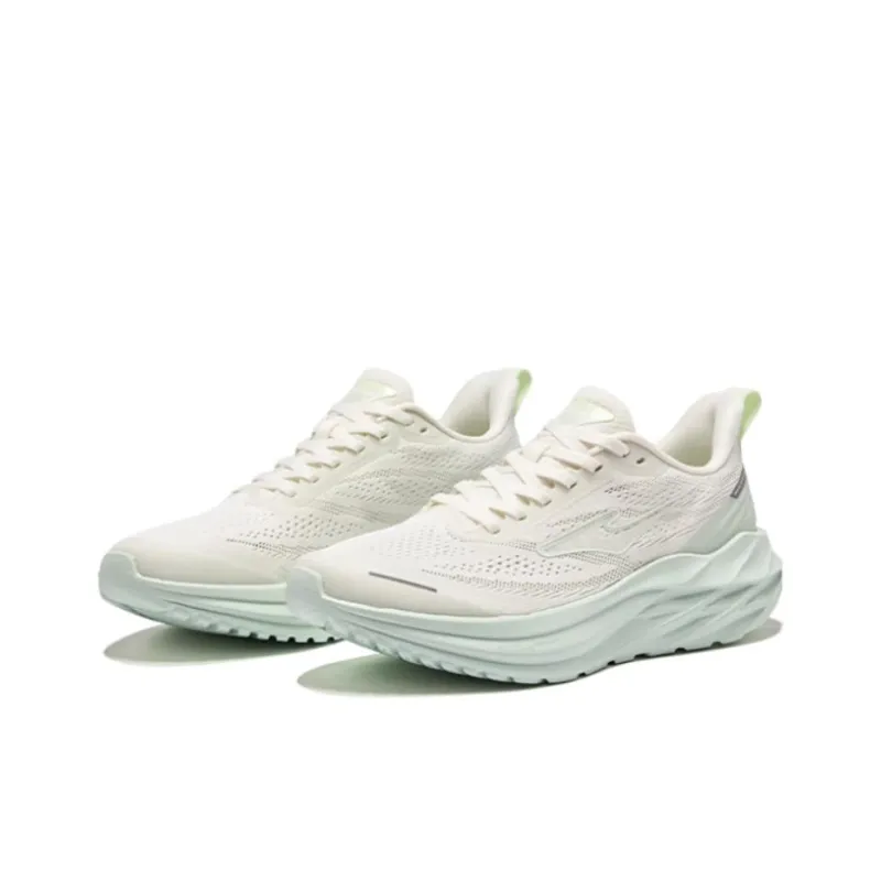 Erke Anti Slip Wear Resistant Low Top Casual Running Shoes Women's White Green-1