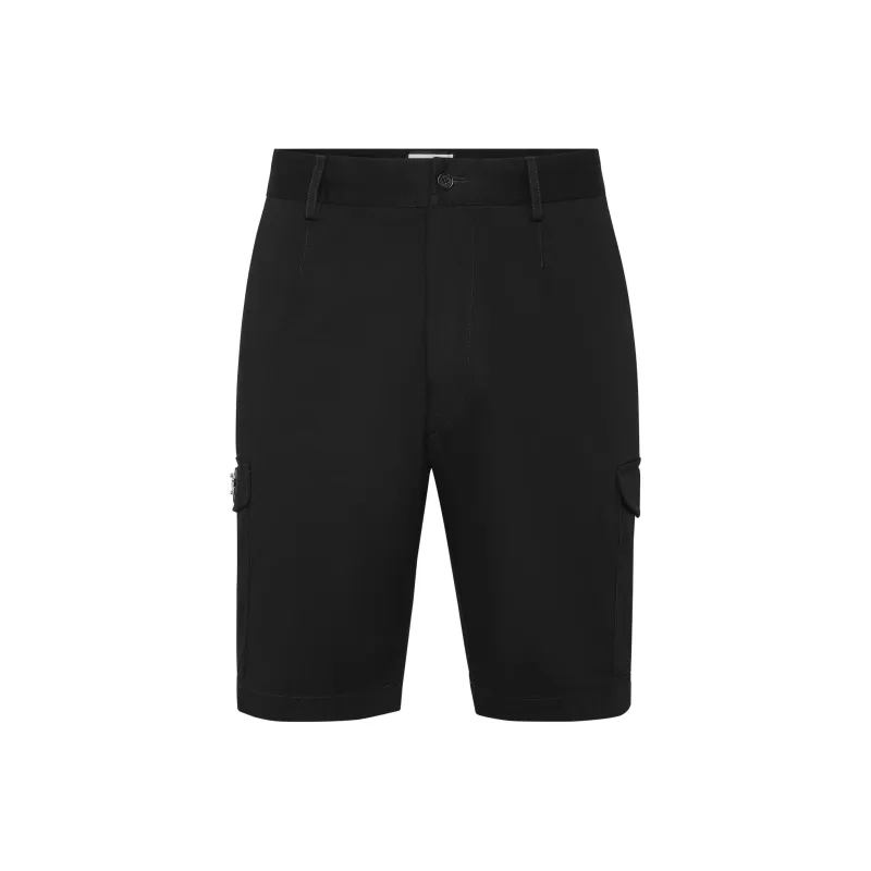 PHILIPP PLEIN Logo plaque Cargo Shorts-0