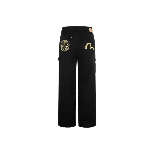 EVISU 2024 Fall And Winter Woven Casual Pants Men Black