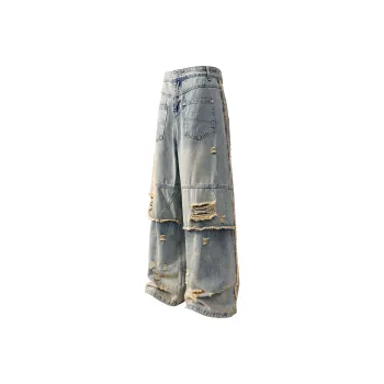 BRYAN JIMENEZ Jeans Unisex Vintage Blue