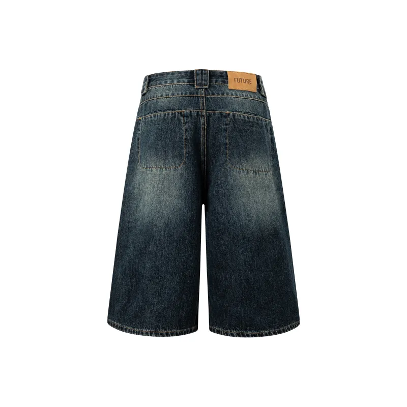 Wen Shan Denim Shorts Women's Vintage Blue-1