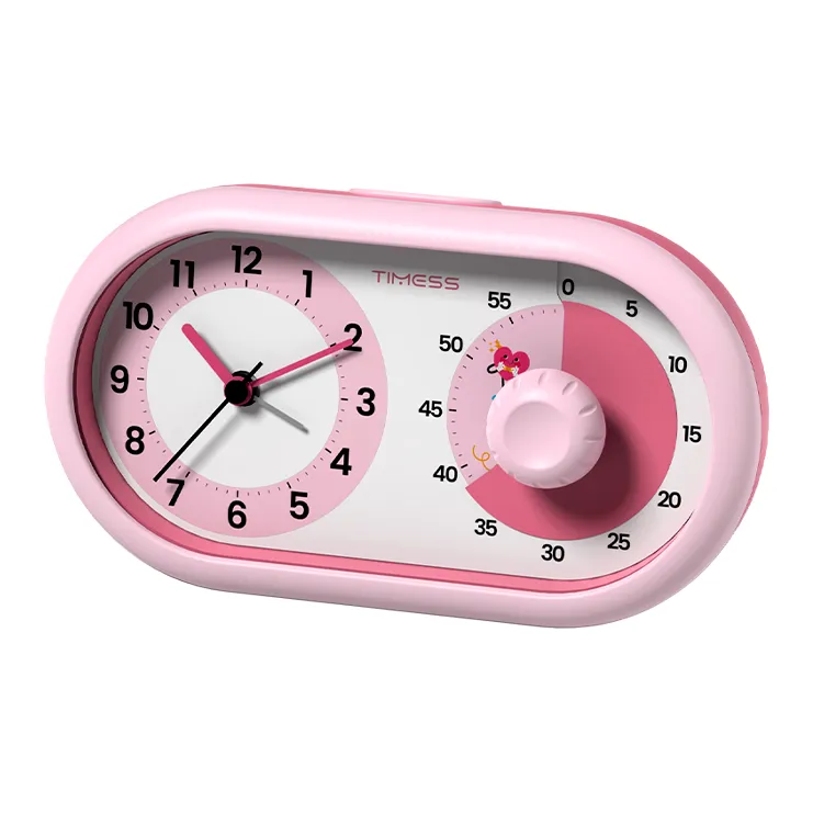 TIMESS Silent Movement Plastic Alarm Clock Unisex White-6