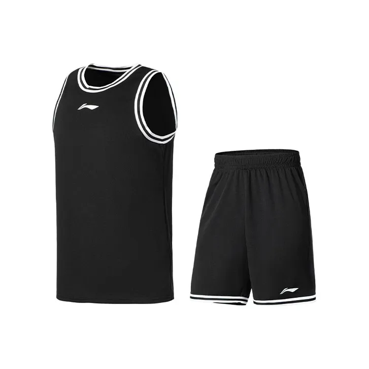 LiNing Sports Basketball Collection Basketball Apparel Set Men's Black-0