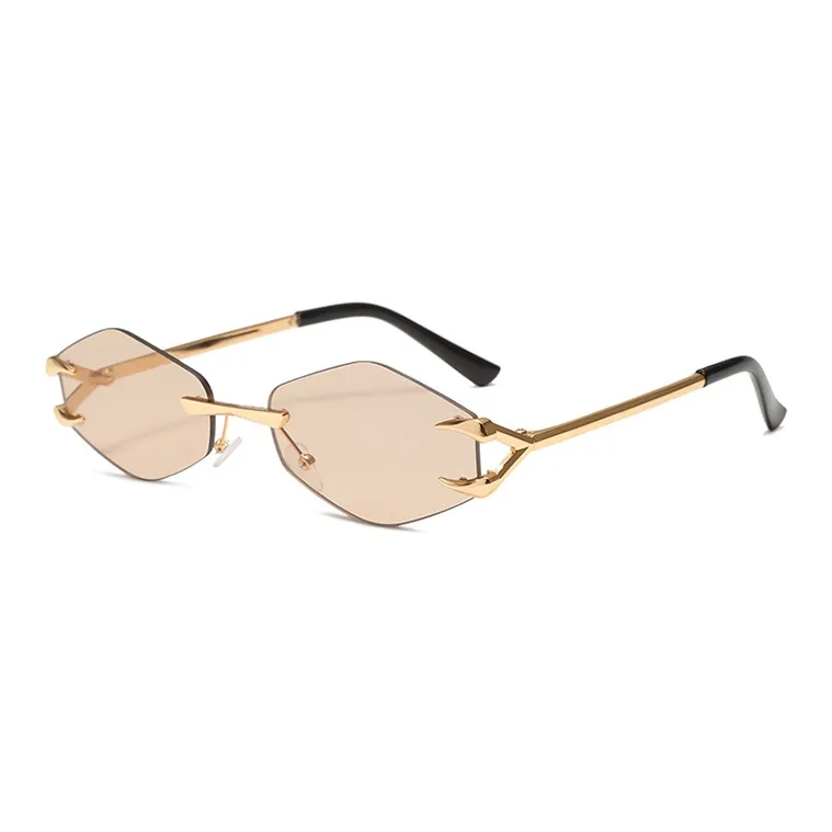 YUZHAOLIN Zinc Alloy Irregular Shape Sunglasses Unisex-1