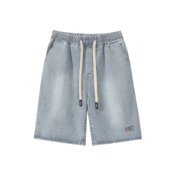 R.super Denim Shorts Unisex Light Blue