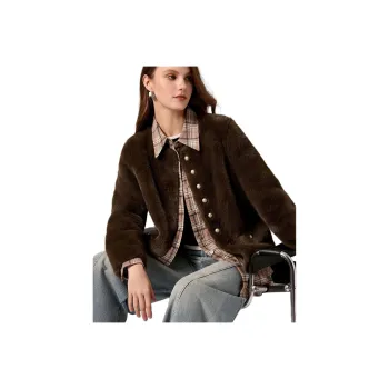 Like The Age Of Water Velvet feel Coat Women's Coffee