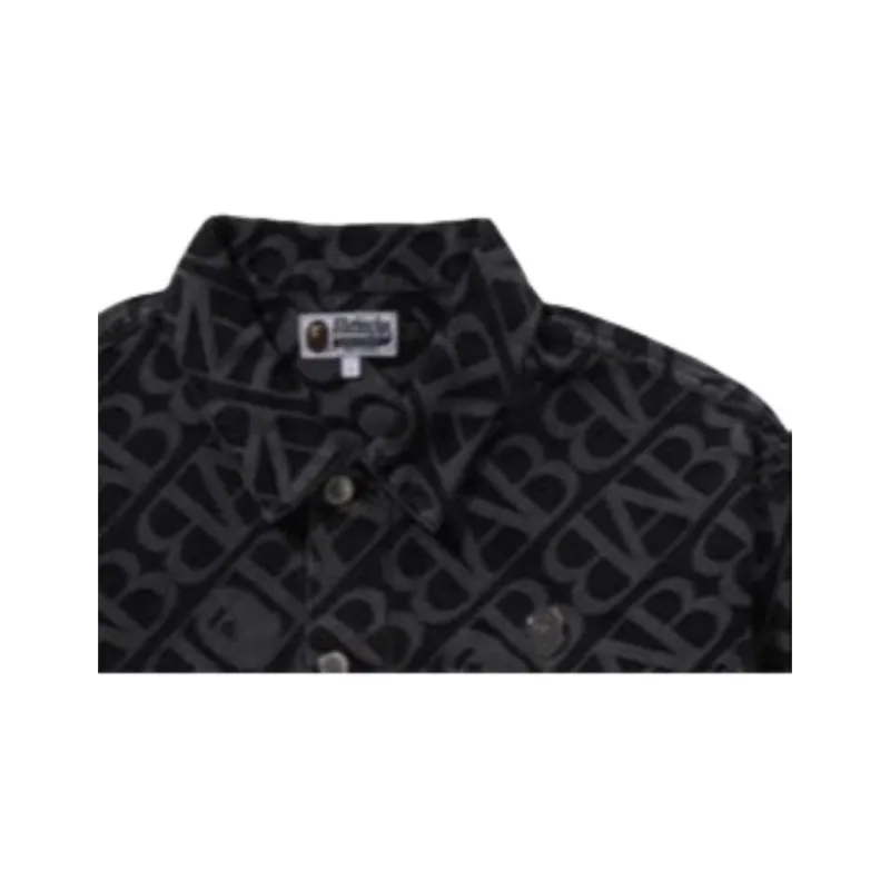 Bape Denim Monogram Metal One Point Jacket-1