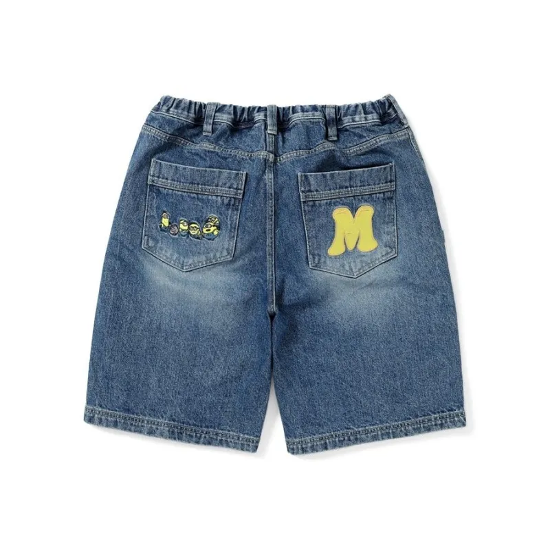 Thisisneverthat Minions Co branded Edition SS24 Denim Shorts Unisex Blue-0