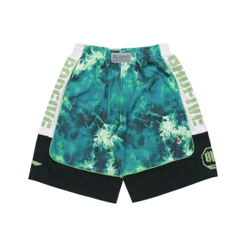 Disney X LINING Basketball Shorts Men Green Ice Vein All Over Print