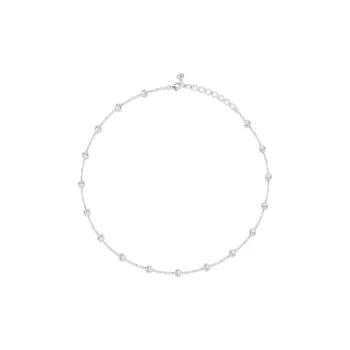 FUNNXI S925 Silver Rhodium Plated Gold Necklaces Women's