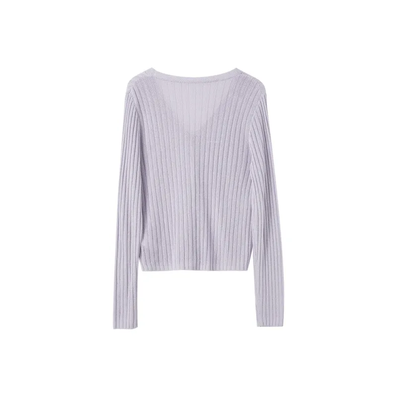 3COLOUR Knitwear Women's Gray Purple-1