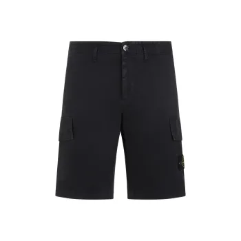STONE ISLAND Compass Badge Knee Length Cargo Shorts