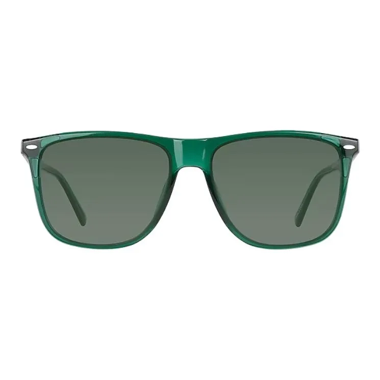 XISILI Plastic Square Sunglasses Unisex Green-0