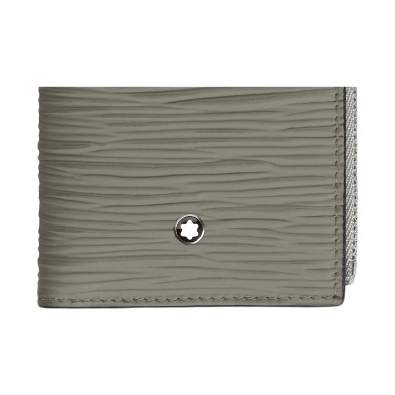 MONTBLANC Leather Wallet Mini Men's Earth Gray-4