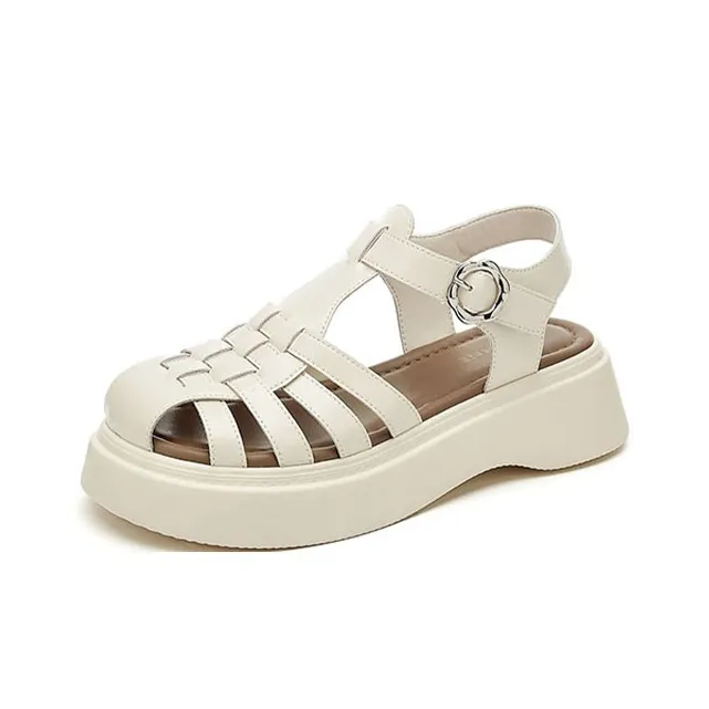 DAPHNE Roman Sandals Medium Heel Women's-4