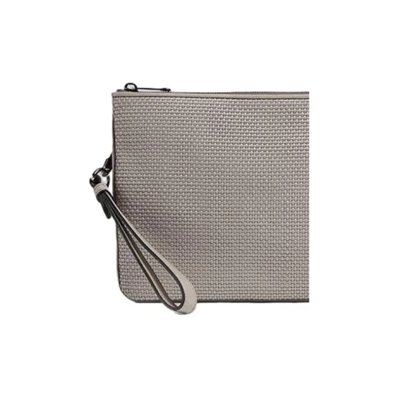 Zegna Calfskin Clutch Men's Oyster Color-3