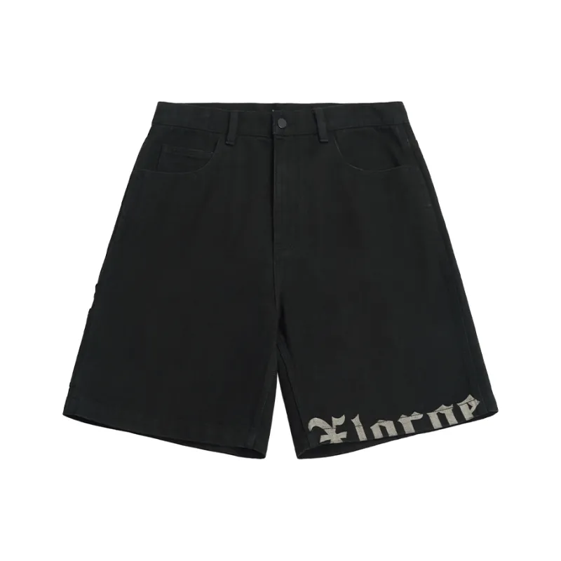 XLARGE Denim Shorts Unisex Black-0