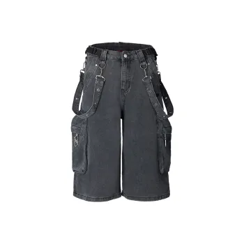 GRKC Denim Shorts Unisex Black