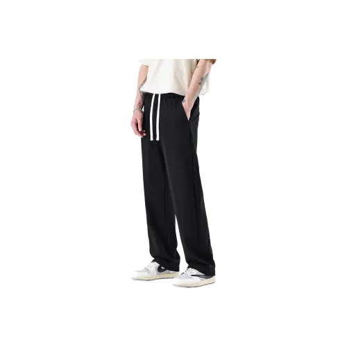 WILD LEADER Casual Pants Unisex Black [W2338K84XK]