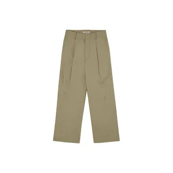 OPICLOTH Casual Pants Unisex Khaki Green