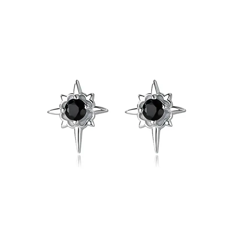 KiNGZiT Sterling Silver Stud Earrings Unisex-0