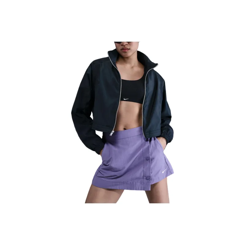 Nike Sportswear Essentials Collection Swoosh Casual Shorts Women's Purple-1