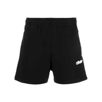 OFF WHITE Logo Embroidery Track Shorts