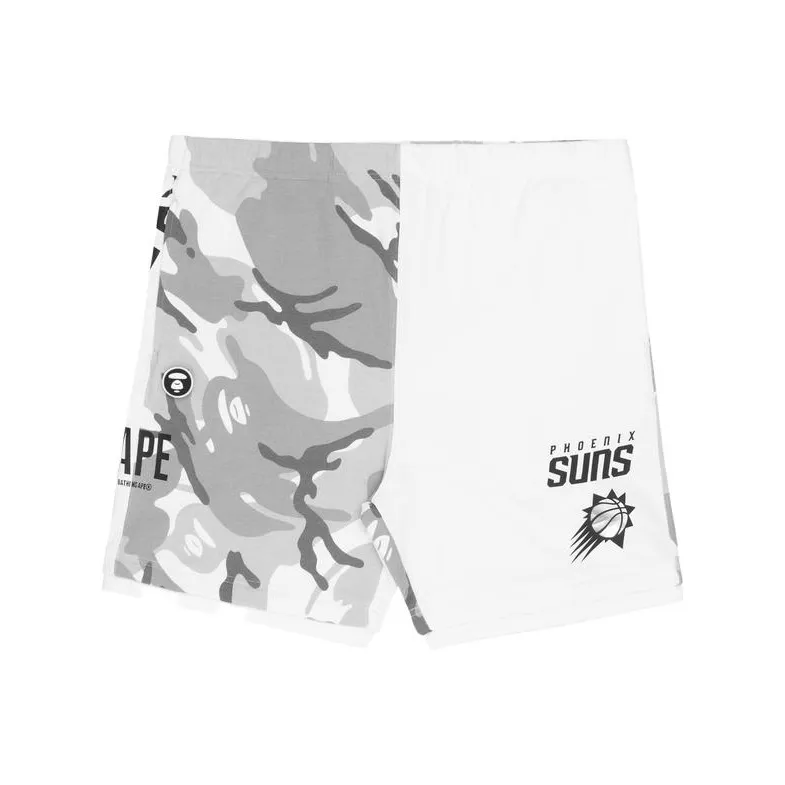 Bape X Nba Style Ape Face Camo Milwaukee Bucks Sweat Shorts-10
