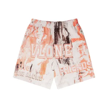 VLONE Casual Shorts Unisex Gray Pink