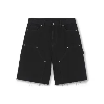BONELESS Denim Shorts Unisex Black