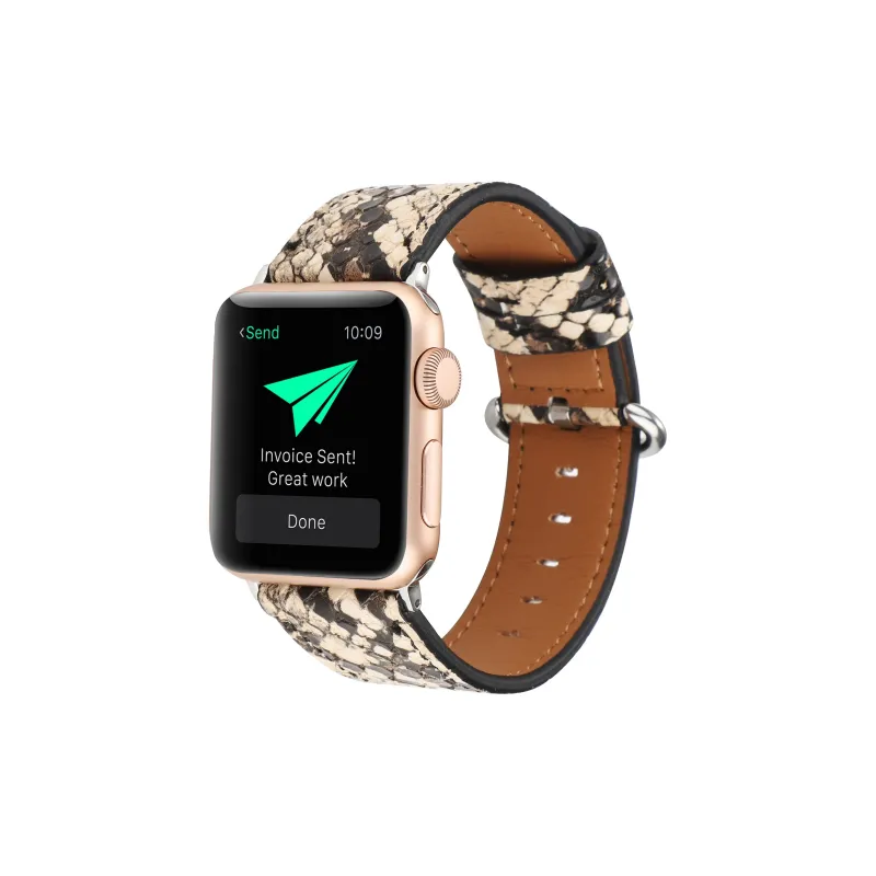 ZHENGGUANG Watch Band Apple Compatibility Genuine Leather Material-14