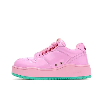 WANDER AROUND Thermal Slip Resistant And Abrasion Resistant Low Top Skateboard Shoes Unisex Pink