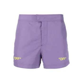 OFF-WHITE Logo Printed Swim Shorts