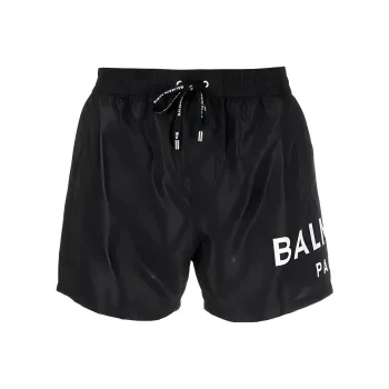 BALMAIN Logo print Swim Shorts